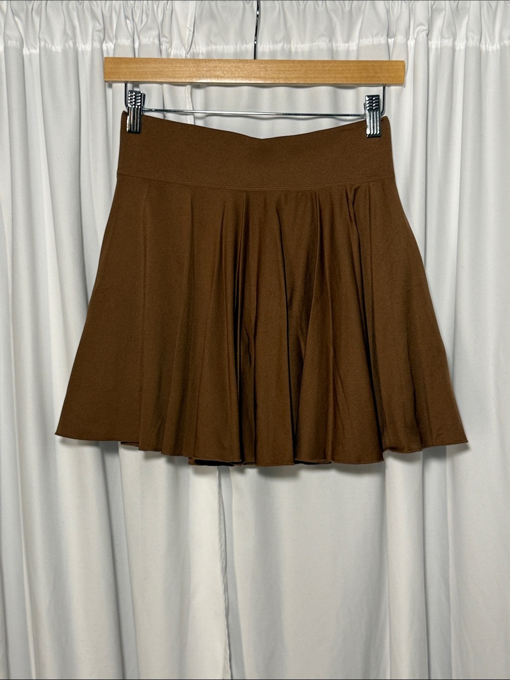 Classic Brown Circle Skort - Built in Shorts with a Pocket